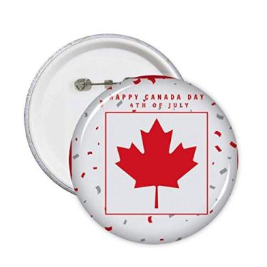 Imagem de Broche de folha de bordo Happy Canada Day 4 de julho 5 peças