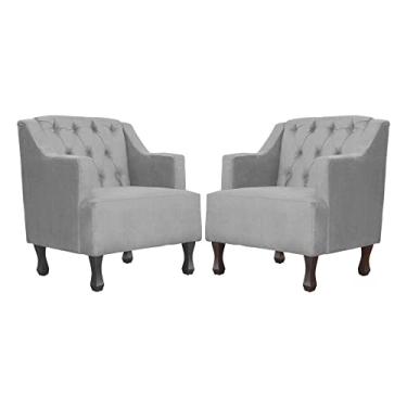 Imagem de Kit 02 poltronas Genesis Luxo Suede Cores - DS Estofados
