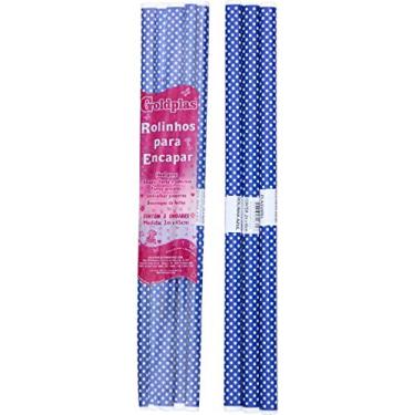 Imagem de Plástico Para Encapar 2M 45Cm Bolinhas Azuis Pacote Com 05-74932