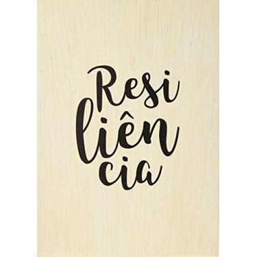 Imagem de Arte Maníacos Quadro Decorativo em Madeira Resilência Fundo Branco - 46x32,5cm