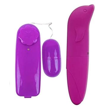 Imagem de Kit Vibrador massageador feminino Golfinho Ponto G Aveludado e Bullet Capsula MultiVelocidades Delirioss
