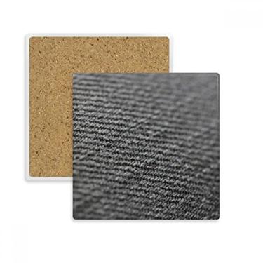 Imagem de Tecido de linho cinza abstrato quadrado porta-copos caneca subplaca suporte isolamento pedra