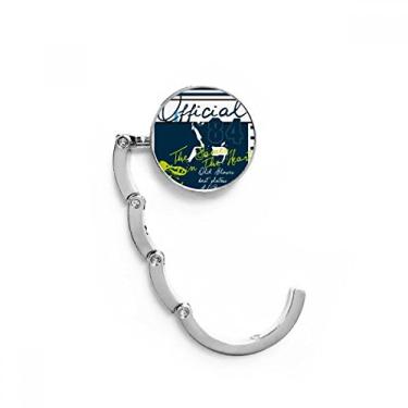 Imagem de Gancho de mesa com fecho decorativo oficial de futebol futebol americano com gancho dobrável