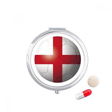 Imagem de Porta-comprimidos com bandeira nacional de futebol americano da Inglaterra, caixa de armazenamento de medicamentos