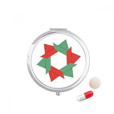 Imagem de Caixa de comprimidos abstrata com estampa de origami, caixa de armazenamento de remédios