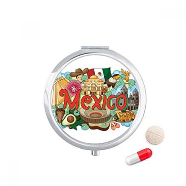 Imagem de Porta-comprimidos Teotihuacan Sintagma México Caixa de armazenamento de remédios