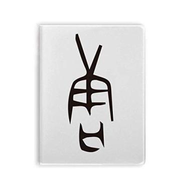 Imagem de Caderno de anotações de osso com sobrenome chinês, capa de goma