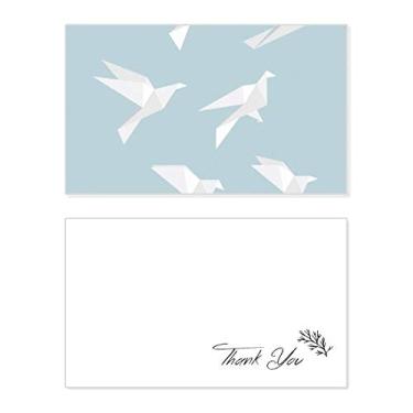 Imagem de Origami Pombo abstrato formato geométrico cartão de agradecimento aniversário aniversário saudações casamento agradecimento