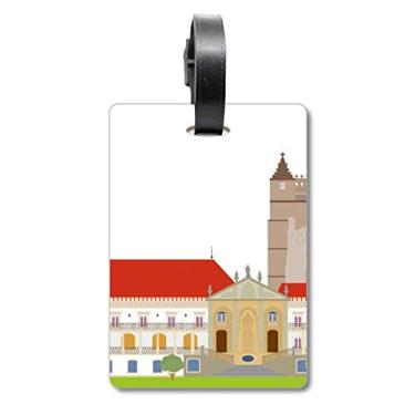 Imagem de Portugal Coimbra National Landmark Building Mala Etiqueta Bagagem Cartão de Bagagem Scutcheon Etiqueta