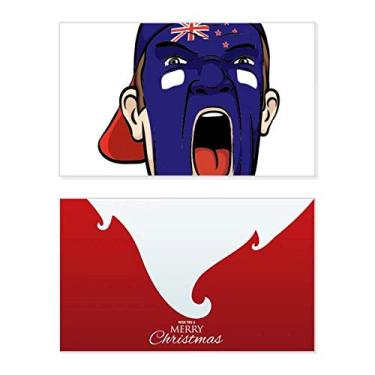 Imagem de Boné de maquiagem facial da Nova Zelândia com mensagem de Natal