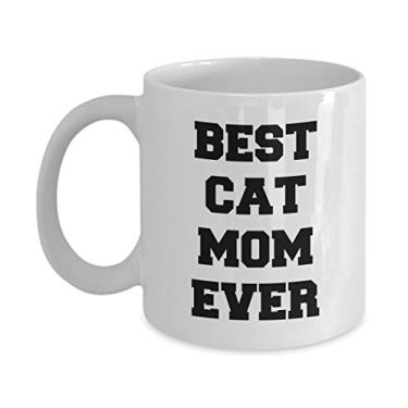 Imagem de Caneca divertida para mãe de gato – Melhor gato mãe de sempre – Presentes para mãe de gato – Presentes para amantes de gatos – Ideia única de presente