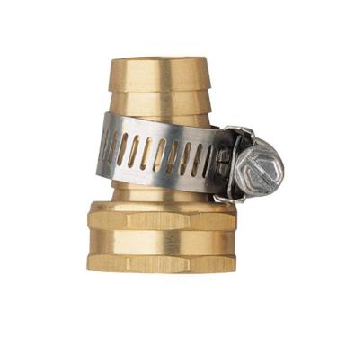 Imagem de Conectores de mangueira de jardim fêmea de 1,5 cm da Hanobo, 2 unidades, de latão, com grampos