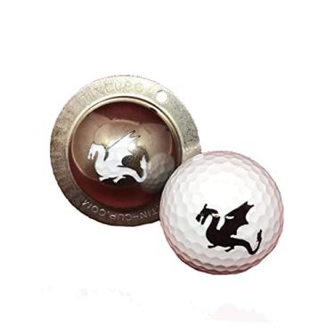 Imagem de Tin Cup Ferramenta de alinhamento de marcador personalizado de bola de golfe (Blaze)