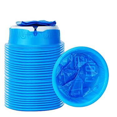 Imagem de CLOUDBERG Pacote com 24 sacos azuis Emesis descartáveis para crianças, saco de vômito de 1000 ml para sacos de enjoo matinal, bolsas portáteis para náuseas para mulheres grávidas, bolsa de barfe com design resistente a vazamentos, carro e viagens