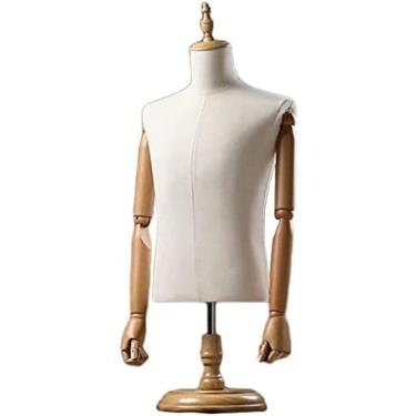 Imagem de Manequim De Manequim De Alfaiate Manequim De Forma De Vestido Masculino De Bancada Com Suporte, Exibição De Roupas De Torso Leve Para Camisetas E Ternos Masculinos, Altura Ajustável,suporte Redond