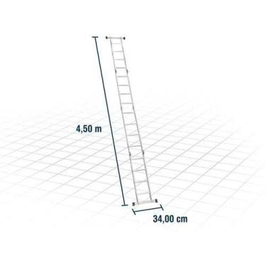 Imagem de Escada Articulada Alumínio 8 Em 1 Multifuncional 4X4 - Worker