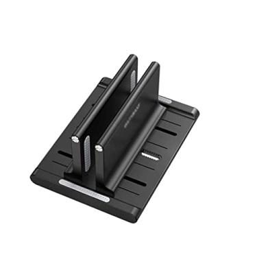 Imagem de Suporte vertical ajustável para laptop para mesa, suporte de notebook compatível com todos os MacBook Pro Air, Mac, HP, Dell, Microsoft Surface, Lenovo - preto