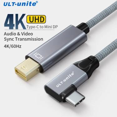 Imagem de Cabo USB C para Mini DisplayPort Unidirecional Macho para Macho Tipo C para Mini DP 4K 60 Hz