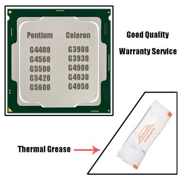 Imagem de Processador intel lga 1151 pentium g4400 cpu g4560 g5500 com graxa térmica intel celeron g3930