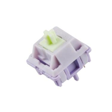 Imagem de EPOMAKER Wisteria Conjunto de interruptores de teclado mecânico linear 39gf, 5 pinos lubrificados de fábrica, 100 peças, com haste POM PTFE, mola de 20,4 mm, compatível com teclas MX para teclado de