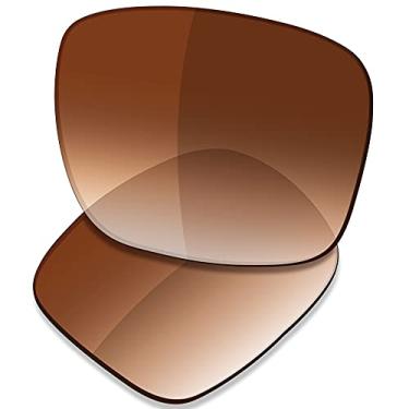 Imagem de SAUCER Lentes de substituição premium para óculos de sol Oakley Holbrook OO9102 High Defense – Marrom dégradé matizado polarizado