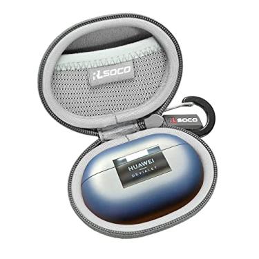Imagem de RLSOCO Estojo rígido para Huawei FreeBuds Pro 4/Pro 3/Pro 2+/Pro 2/Pro Dual Speaker Earbuds Bluetooth com cancelamento de ruído (cinza)