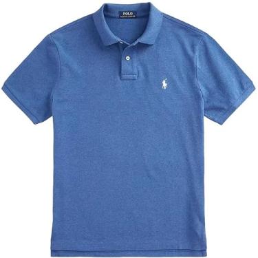 Imagem de Polo Ralph Lauren Camisa polo masculina de ajuste clássico, (Coleção 2024) Azul-nevoeiro mesclado, XXG
