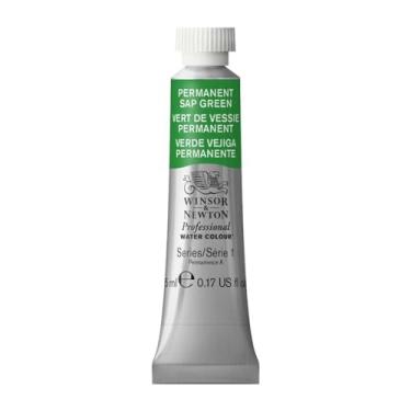 Imagem de Winsor & Newton Aquarela profissional, tubo de 5 ml (5 g), verde seiva permanente