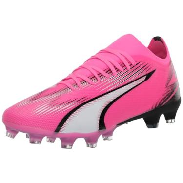 Imagem de PUMA Ultra Match Firm Ground Artificial Feminino, Rosa venenoso-puma branco-puma preto, 36