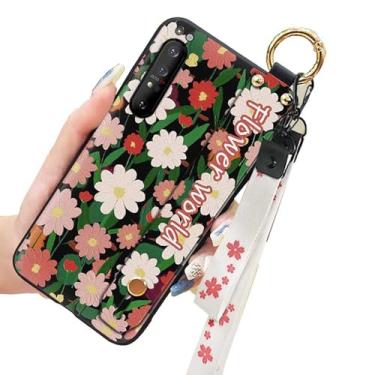Imagem de Margarida flor mar impresso pulso alça de pescoço TPU gel silicone capa de telefone traseira para Sony Xperia Series (Sony Xperia 1 II)