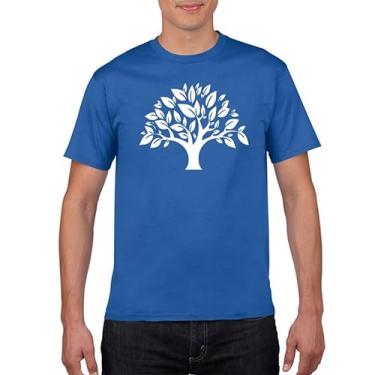 Imagem de BAFlo Camisetas masculinas e femininas com estampa de árvore da vida, Azul, 3G
