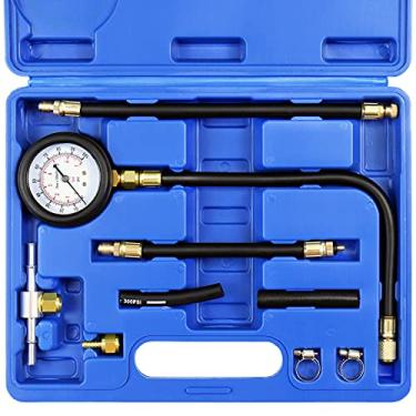 Imagem de JIFETOR Kit de medidor de pressão da bomba de injeção de combustível, conjunto de ferramentas de manômetro de teste de injetor de óleo combustível de carro gasolina gasolina 0-100psi, universal para caminhão, SUV, motocicleta, quadriciclo, RV