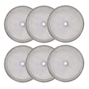 Imagem de 6 filtros de prensa francesa, tela de malha de aço inoxidável de 10 cm e peças de reposição para cafeteira francesa, 1000 ml, 1000 ml, 8 xícaras