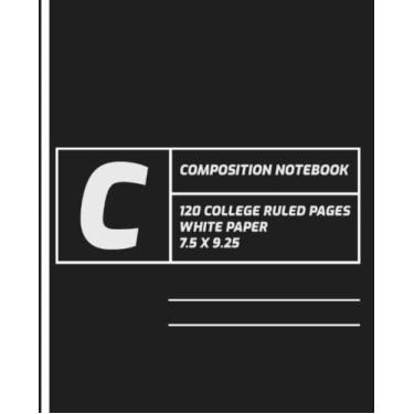 Imagem de Caderno de composição pautado pela faculdade: etiqueta de classificação de filmes vintage preto | Diário | Diário para meninos, meninas, adolescentes, adultos | Páginas pautadas largas