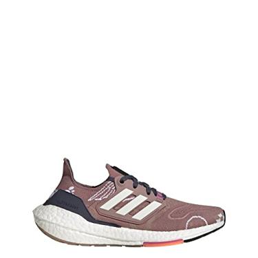 Imagem de adidas T nis de corrida feminino Ultraboost 22, Roxo/branco/marrom (Chalky Brown), 6.5