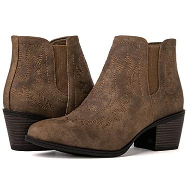 Imagem de GLOBALWIN Botas femininas de cano curto The Western Cowboy Cowgirl, 21yy01 Camel2, 36