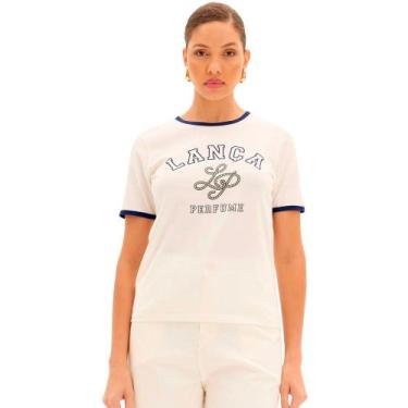 Imagem de Camiseta Lança Perfume Estampada Pr25b Off White Feminino