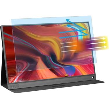 Imagem de MUBUY-GOL Protetor de tela de monitor de 15,6 polegadas, antirreflexo antiluz azul, filtro de tela portátil compatível com Acer/Dell/ARZOPA/KYY/Gechic/ViewSonic 16:9, cuidados com os olhos antirluz