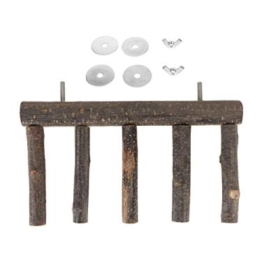 Imagem de de Madeira de maçã para Escalada de Papagaio, Suporte de Poleiro de Pássaro Saudável Com Vários ângulos, Adequado para Papagaio Pequeno e Médio, Brinquedo Artesanal para Animais