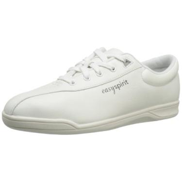 Imagem de Easy Spirit Tênis de caminhada feminino de couro AP1, Branco 101, 6 Narrow