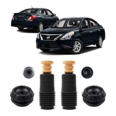 Imagem de 2 Kit Batente Coxim Dianteiro Nissan Versa 2012 2013 2014 - Qualykits