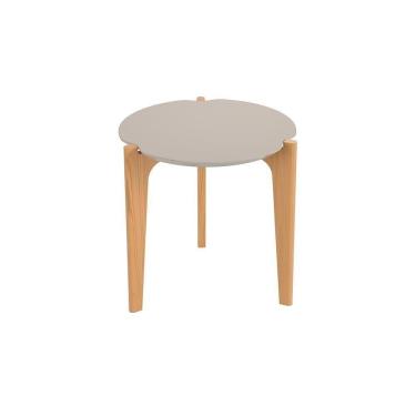 Imagem de Mesa Lateral Redonda Córdoba Off White Freijó