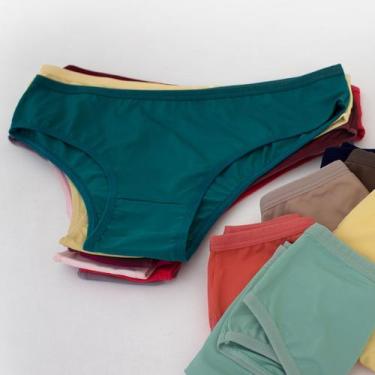 Imagem de kit 8 calcinha de microfibra m g gg feminina adulto confort atacado - 