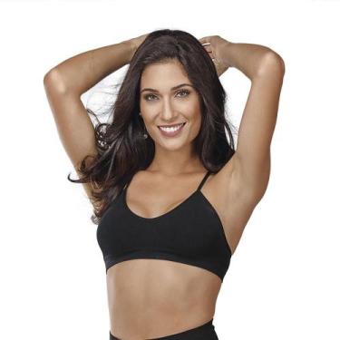 Imagem de Sutiã Nadador DeMillus 61404 Sem Costura, Preto, ÚNICO