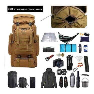 Imagem de Mochila Trilha Camping Acampamento 80l Litros Impermeável - Mochila Ca