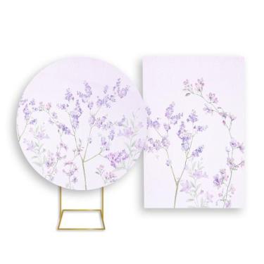 Imagem de Painel De Festa Redondo 1,50x1,50 + Painel Vertical 1,50x2,20 - Jardim