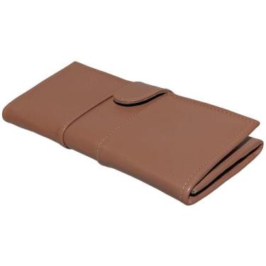 Imagem de Carteira Feminina Elegante Espaçosa Clássica Em Couro Legitimo  Pratic