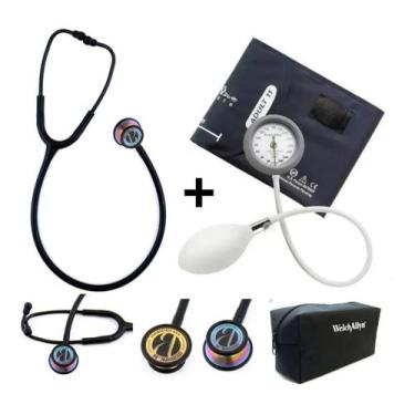 Imagem de Esfigmomanometro Welch Allyn Ds44 + Estetoscopio Duplo Bic, Preto Arco