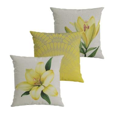 Imagem de Kit 3 Capas de Almofada Decorativa Belchior com Zíper Tecido Especial 
