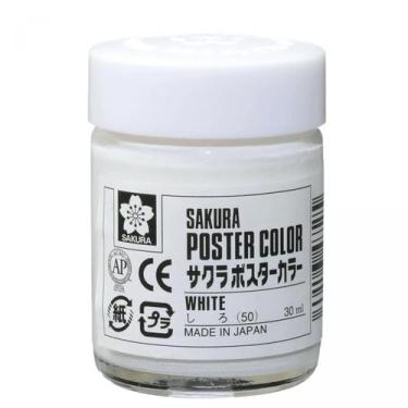 Imagem de Tinta Guache Sakura Poster Color 30ml 50 White